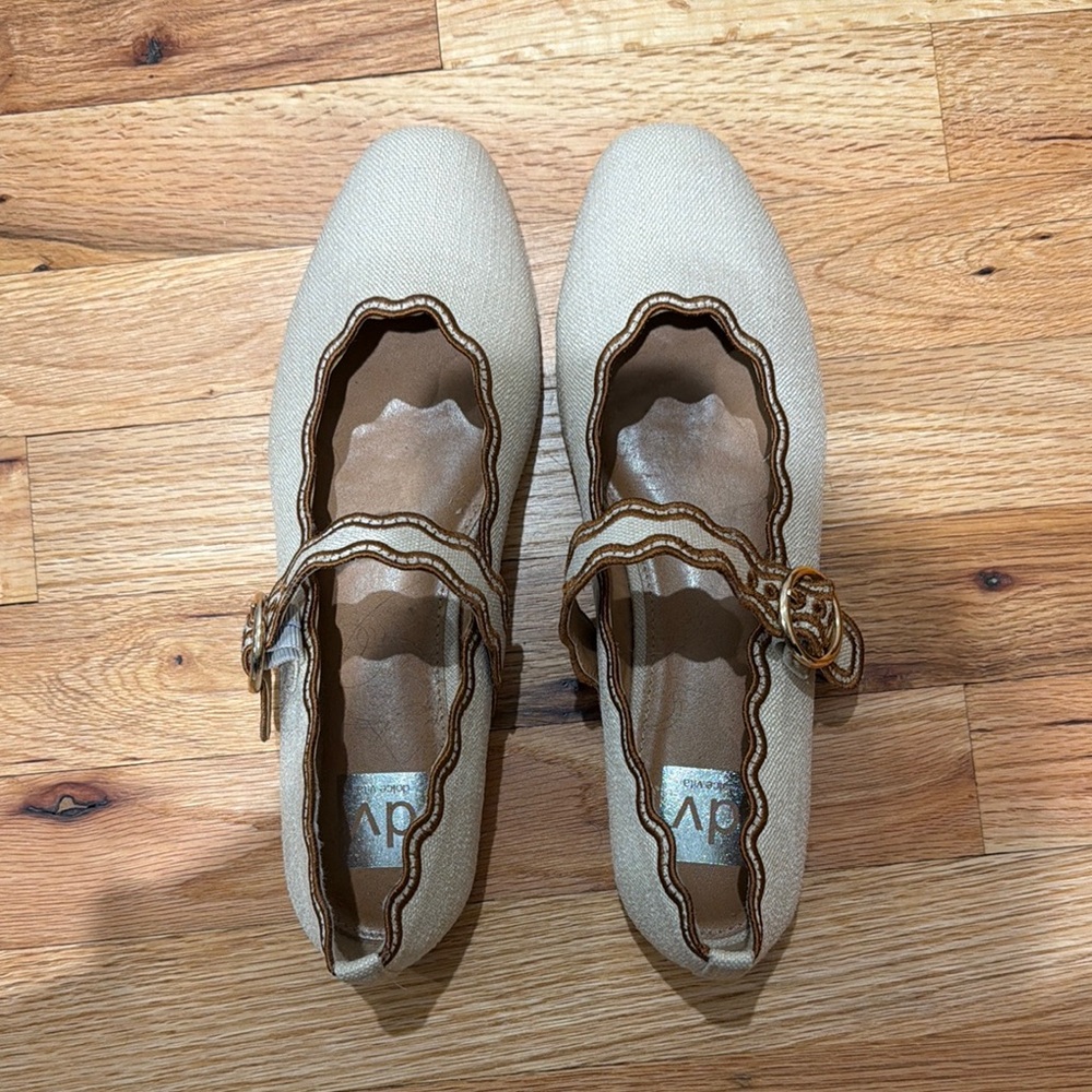 Elegant Beige Mary Jane Flats